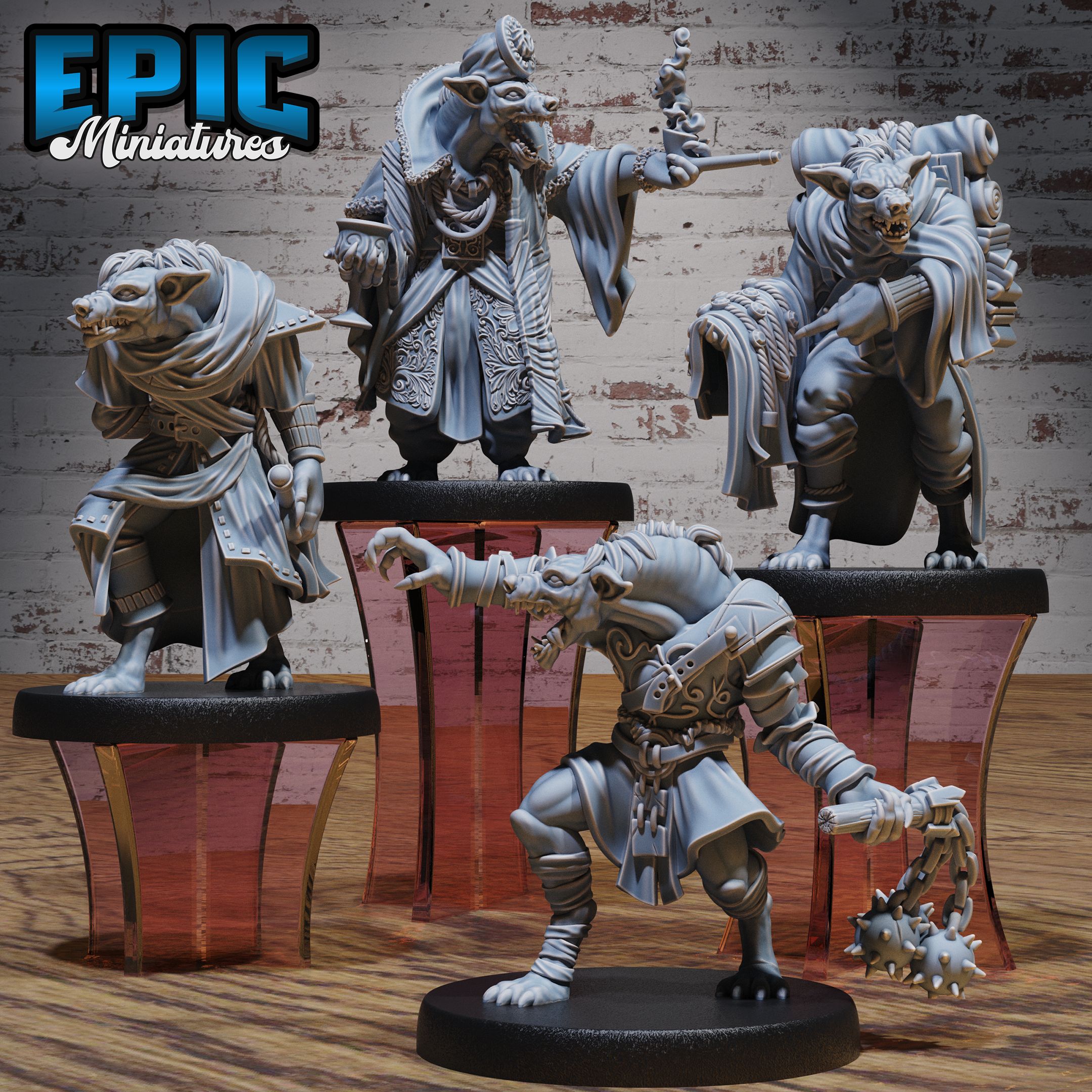 Gnoll Tribe Set / Hyena Hybrid / Humanoid Evil Race / Yeenoghu Spawn Creature / Flind Tribe / Demonic Beast / Nature Demon / Hell Monster / Abyss Encounter